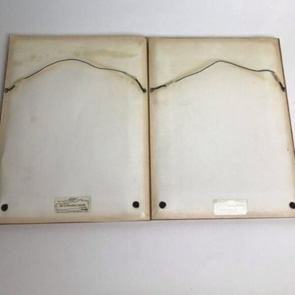 2 Native American Cross Stitch framed art floral vintage - Picture 5 of 6